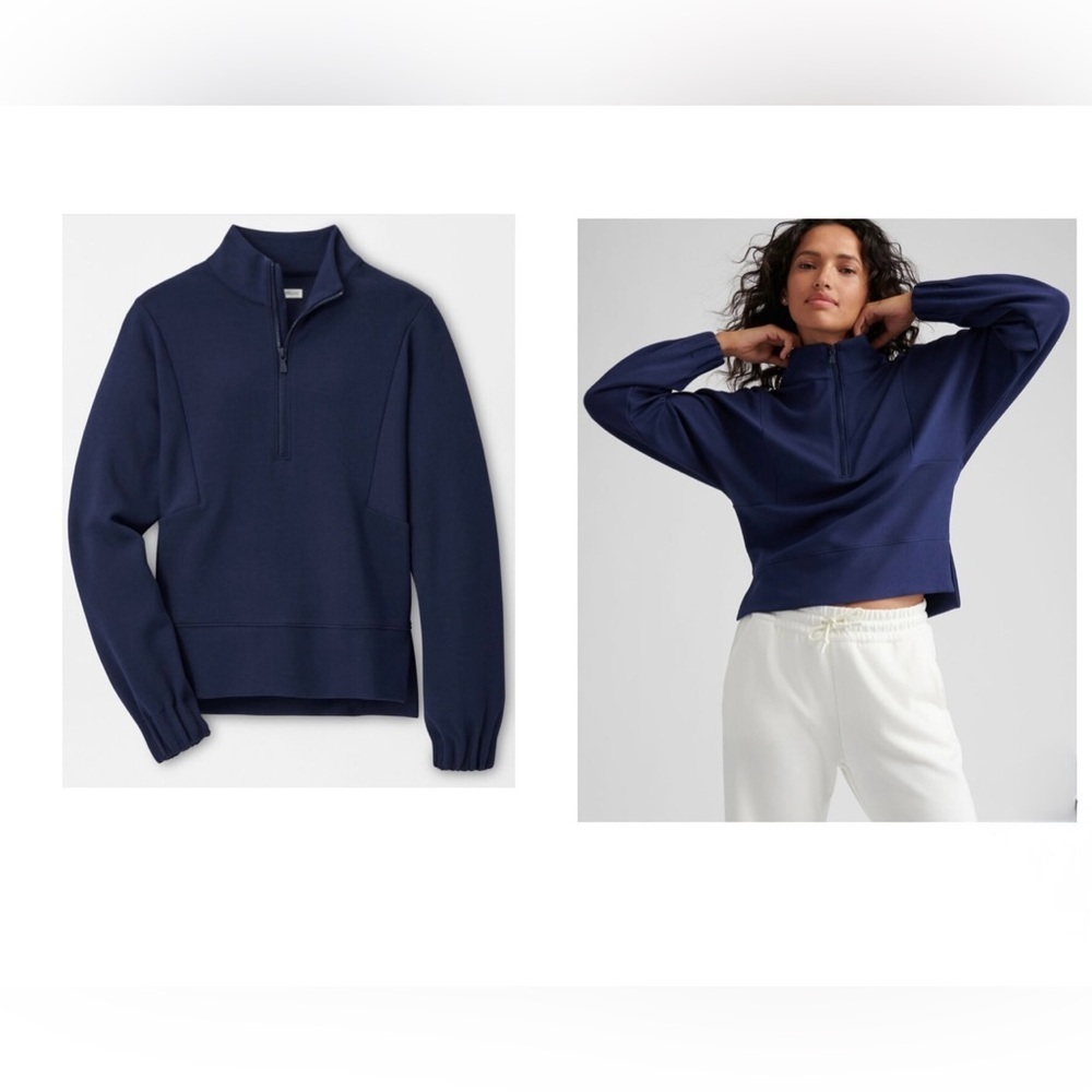 Peter Millar Crown Sport Navy Blue Flora Knit Half Zip Pullover Top size XL